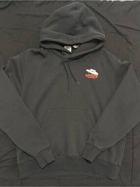 adidas Black Pullover Hoodie with Small Multicolor Logo